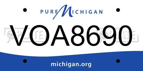 VOA8690 Michigan License Plate