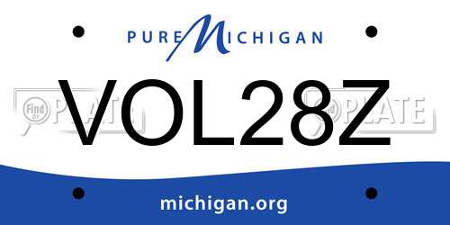 VOL28Z Michigan License Plate