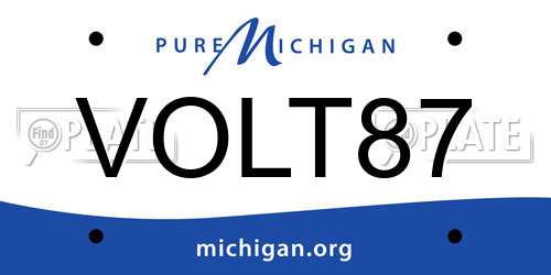 VOLT87 Michigan License Plate
