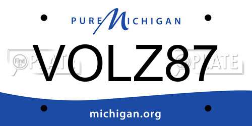 VOLZ87 Michigan License Plate