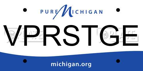 VPRSTGE Michigan License Plate