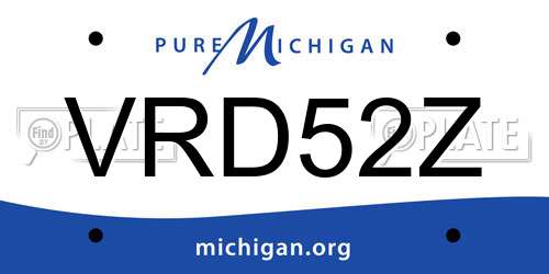 VRD52Z Michigan License Plate