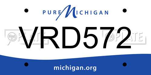 VRD572 Michigan License Plate