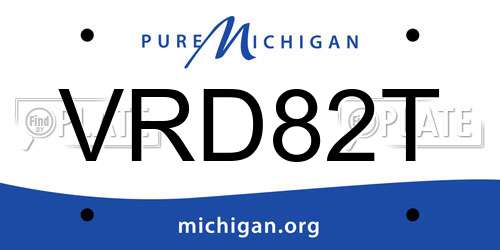 VRD82T Michigan License Plate