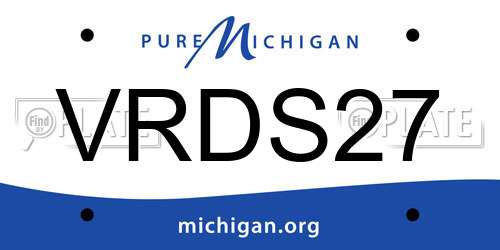 VRDS27 Michigan License Plate