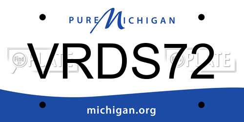 VRDS72 Michigan License Plate