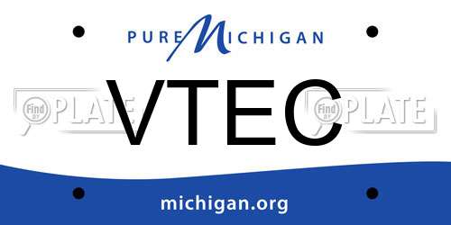 VTEC Michigan License Plate