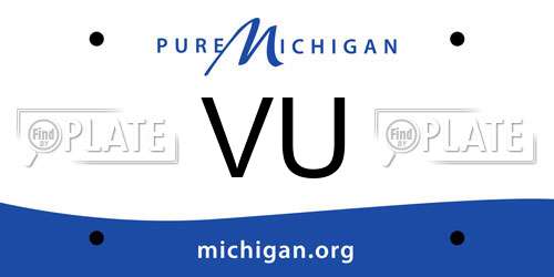 VU Michigan License Plate