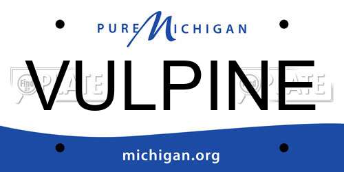 VULPINE Michigan License Plate