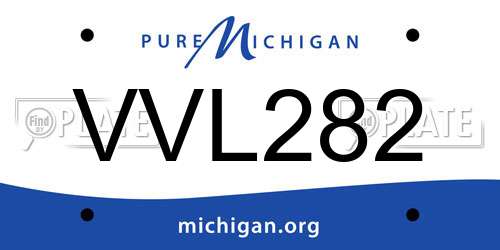 VVL282 Michigan License Plate