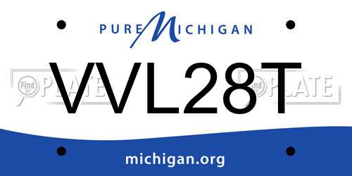 VVL28T Michigan License Plate