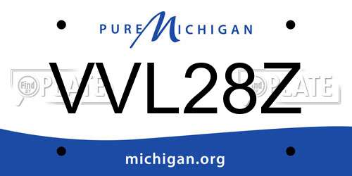 VVL28Z Michigan License Plate
