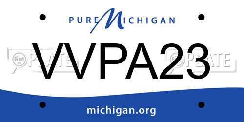VVPA23 Michigan License Plate