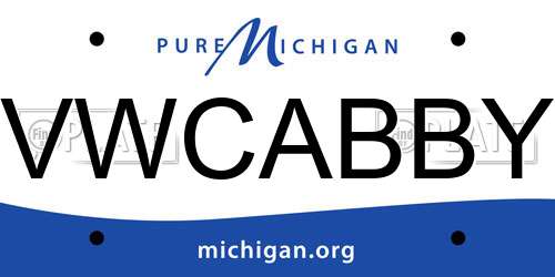 VWCABBY Michigan License Plate