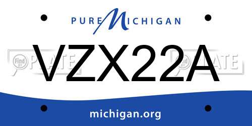 VZX22A Michigan License Plate