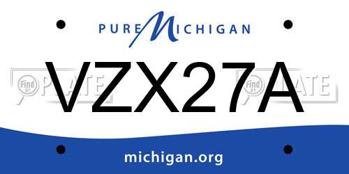 VZX27A Michigan License Plate