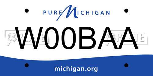 W00BAA Michigan License Plate