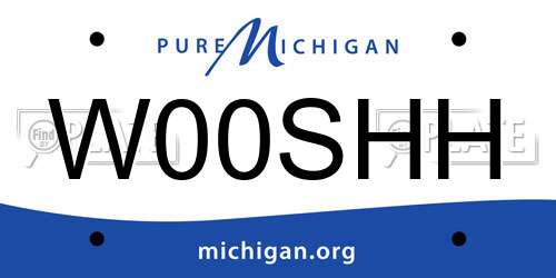 W00SHH Michigan License Plate