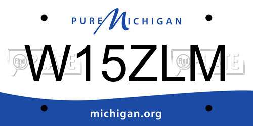 W15ZLM Michigan License Plate