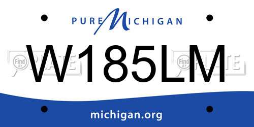 W185LM Michigan License Plate