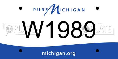 W1989 Michigan License Plate