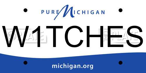 W1TCHES Michigan License Plate
