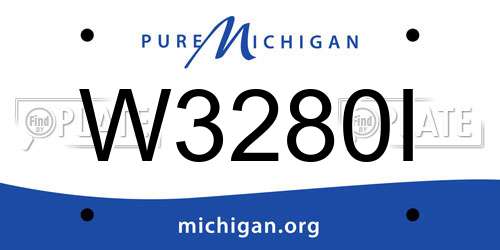 W3280I Michigan License Plate