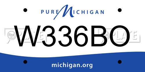 W336BO Michigan License Plate