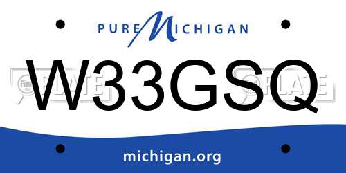 W33GSQ Michigan License Plate