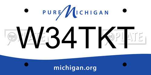 W34TKT Michigan License Plate