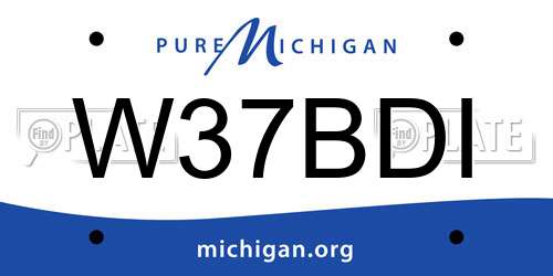 W37BDI Michigan License Plate