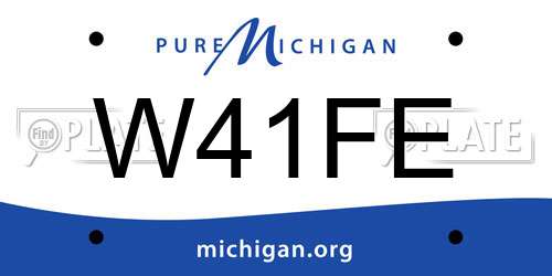 W41FE Michigan License Plate