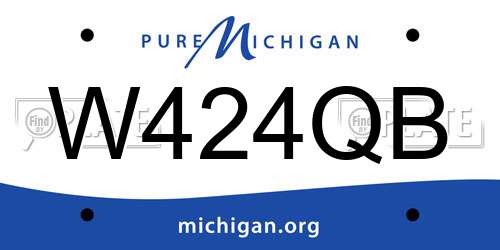 W424QB Michigan License Plate