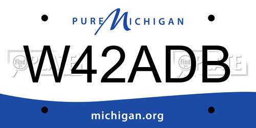 W42ADB Michigan License Plate