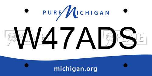 W47ADS Michigan License Plate