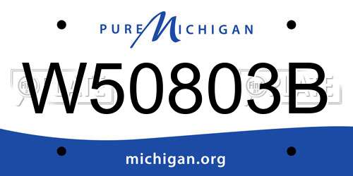 W50803B Michigan License Plate
