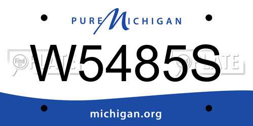 W5485S Michigan License Plate