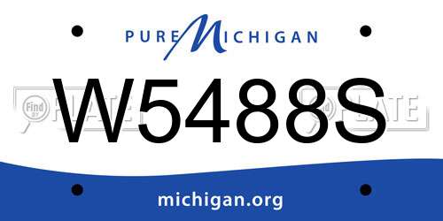 W5488S Michigan License Plate