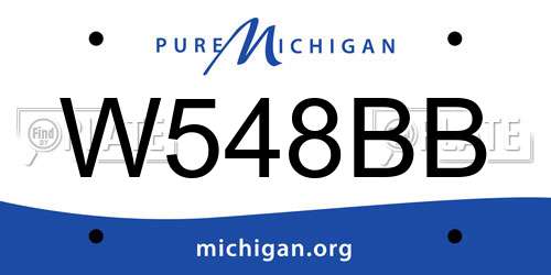 W548BB Michigan License Plate
