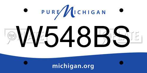 W548BS Michigan License Plate