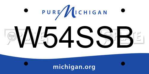 W54SSB Michigan License Plate