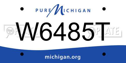 W6485T Michigan License Plate