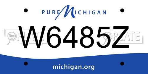 W6485Z Michigan License Plate