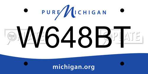 W648BT Michigan License Plate