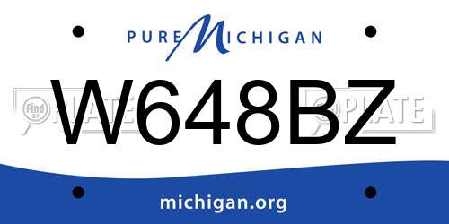W648BZ Michigan License Plate