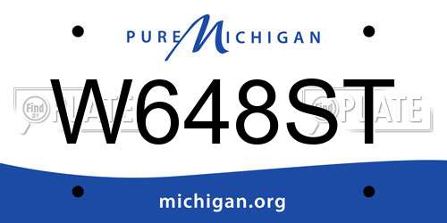 W648ST Michigan License Plate