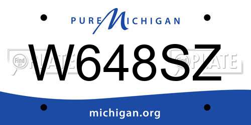 W648SZ Michigan License Plate
