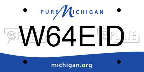 W64EID Michigan License Plate