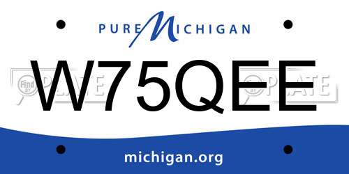 W75QEE Michigan License Plate