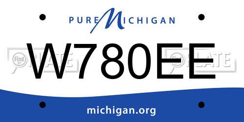 W780EE Michigan License Plate
